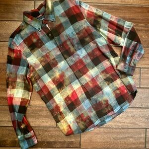 Jana’s Flannels Upcycled Hand-Dyed Chaps Flannel Shirt – Large